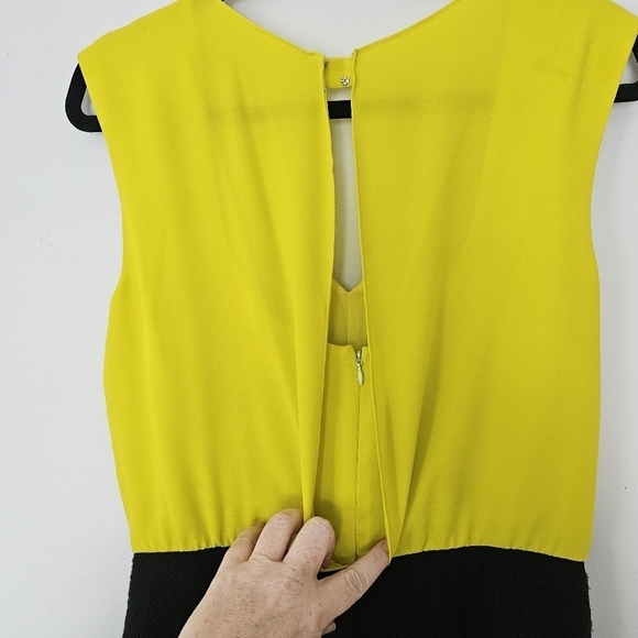 Tibi Revolve Basket Weave black white green dress size 8 - Picture 10 of 12